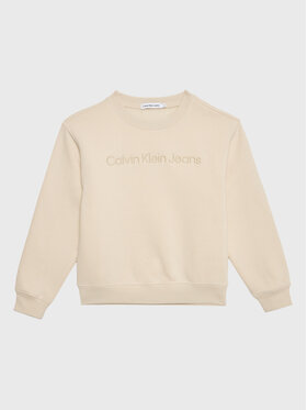 Calvin Klein Jeans Calvin Klein Jeans Bluza Embroidery Logo IB0IB01562 Beżowy Regular Fit