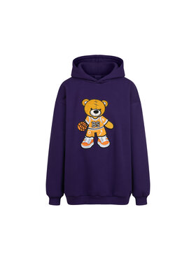Bejbi Story Bejbi Story Bluza Bluza oversize Brandon Teddy dla mamy i taty z kapturem Fioletowy Oversize