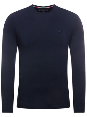 Tommy Hilfiger Tommy Hilfiger Тениска с дълъг ръкав Stretch Tee MW0MW10804 Тъмносин Slim Fit