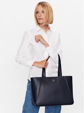 Tommy Hilfiger Torbica Th Casual Tote AW0AW14176 Tamnoplava