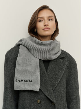 La Mania La Mania Scialle MERINOWOOL SCARF 2 Grigio