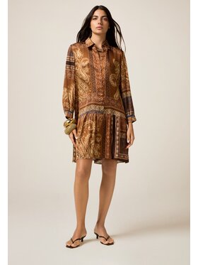 Oltre Oltre Vestito da giorno 7094R005093N0Z2 Marrone A-Line Fit