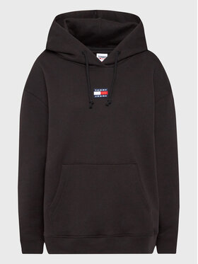 Tommy Jeans Curve Tommy Jeans Curve Суитшърт Center Badge DW0DW15100 Черен Boxy Fit