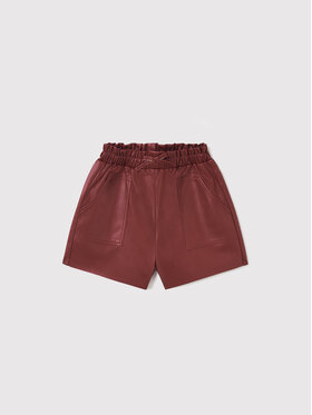Mayoral Mayoral Shorts aus Kunstleder 7206 Dunkelrot Regular Fit