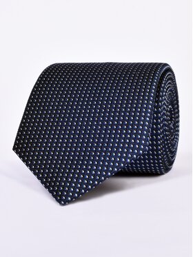 ELSNER ELSNER Krawat JEDWAB ŻAKARD A0843 Granatowy