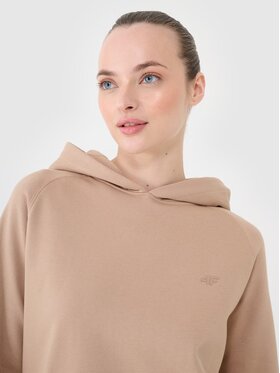 4F 4F Bluza 4FWSS25TSWSF1542-83S Brązowy Regular Fit