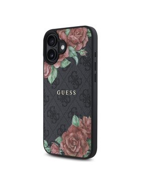 Guess Guess Etui na telefon 4G Flowers Print MagSafe Czarny