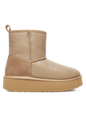 EMU Australia EMU Australia Sněhule Stinger Mini Flatform Leather W13189 Béžová