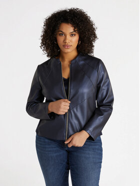 Fiorella Rubino Fiorella Rubino Kurtka z imitacji skóry R341T001190N034 Niebieski Slim Fit