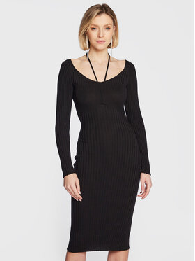 Guess Guess Trikotažinė suknelė W3RK35 Z30L1 Juoda Slim Fit
