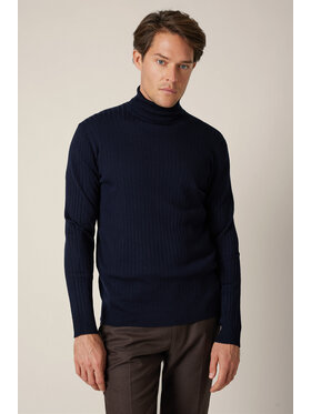Lancerto Lancerto Sweter Vorn SW073225000086 Granatowy Regular Fit