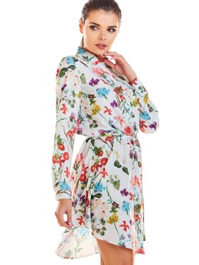Infinite You Infinite You Sukienka codzienna M202 Écru Basic Fit