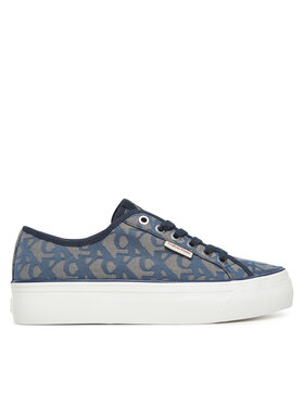 Calvin Klein Jeans Calvin Klein Jeans Sneakersy Vulc Flatf Jacquard YW0YW01965 Tmavomodrá