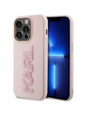 KARL LAGERFELD KARL LAGERFELD Etui na telefon iPhone 15 Pro Max Różowe złocenie