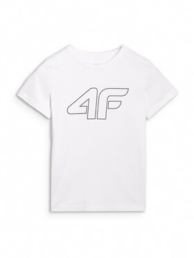 4F 4F T-Shirt BASIC+ Biały Regular Fit