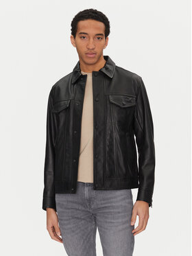 BOSS BOSS Кожено яке Jocruz 50530256 Черен Regular Fit