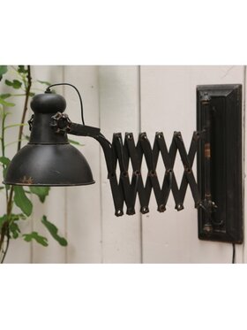 MIAhome MIAhome Kinkiet metalowy postarzany z wysięgnikiem Factory Czarny