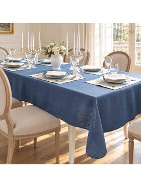 Roseberry Home Roseberry Home Obrus Lniany Royal Blue Niebieski