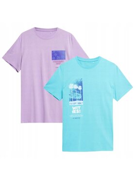 4F 4F Komplet 2 t-shirtów TTSHM362 Kolorowy Comfortable Fit