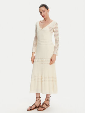 Pepe Jeans Pepe Jeans Rochie tricotată Paulina PL953712 Bej Slim Fit