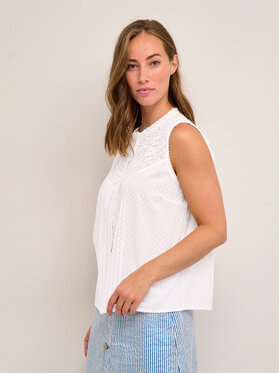 Cream Cream Top Irena 10611247 Bílá Regular Fit