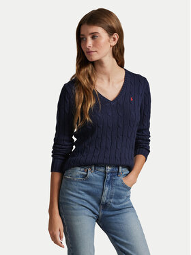 Polo Ralph Lauren Polo Ralph Lauren Sweter 211971870004 Granatowy Slim Fit