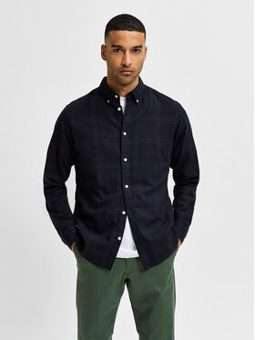 Selected Homme Selected Homme Marškiniai Flannel 16074464 Tamsiai mėlyna Slim Fit