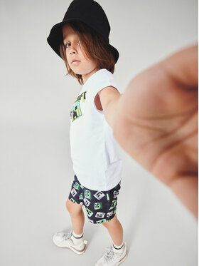 NAME IT NAME IT Pantaloni scurți pentru înot MINERCRAFT 13214028 Negru Regular Fit