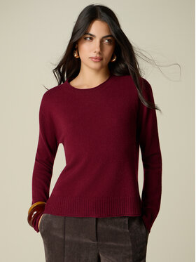 Oltre Oltre Sweter M317J005571N036 Bordowy Regular Fit