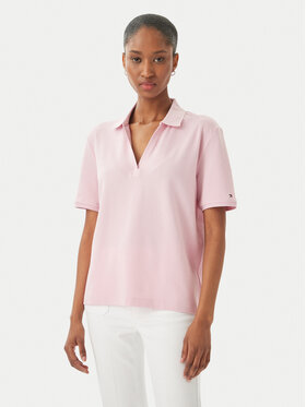 Tommy Hilfiger Tommy Hilfiger Тениска с яка и копчета WW0WW48720 Светлорозов Relaxed Fit