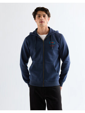Wrangler Wrangler Bluza GRAPHIC ZIP HOODIE Granatowy Regular Fit