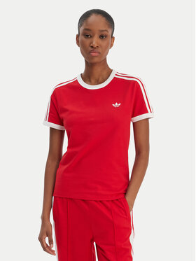 adidas adidas Póló 3-Stripes KD3676 Piros Slim Fit