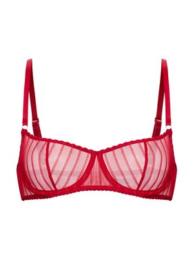 Merci Lingerie Merci Lingerie Biustonosz balkonetka EB3PSR02 Czerwony