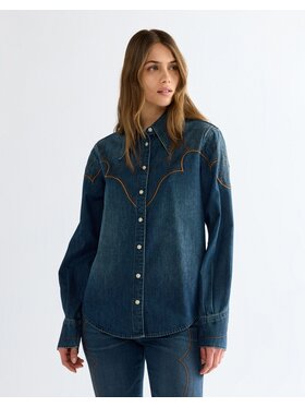 Wrangler Wrangler Koszula WESTERN YOKE SHIRT Niebieski Regular Fit
