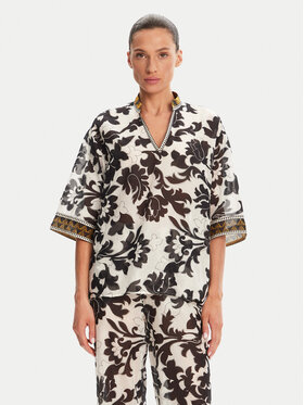 Devotion TWINS Devotion TWINS Blúzka Ethnic 025.004G Čierna Loose Fit