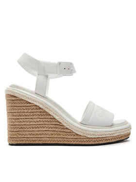 Calvin Klein Calvin Klein Espadryle Wedge Sandal 70 He HW0HW02050 Biały