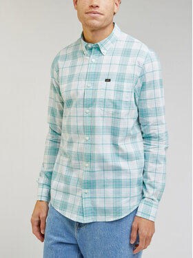 Lee Lee Риза L880BA41 Зелен Regular Fit