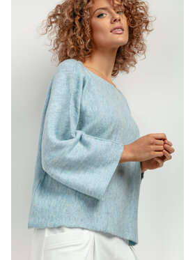 Tessita Tessita Sweter T418/3/OneSize Błękitny Loose Fit