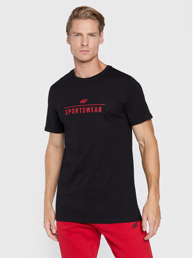 4F 4F T-Shirt H4Z22-TSM354 Czarny Regular Fit
