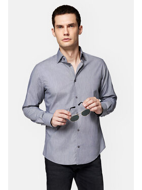 Lancerto Lancerto Koszula Buena KO051223000006 Szary Slim Fit