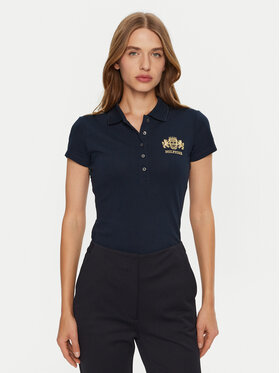 Tommy Hilfiger Tommy Hilfiger Polo särk Varsity WW0WW43931 Tumesinine Slim Fit
