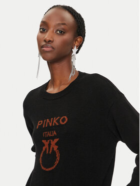 Pinko Pulover Logo 100414 Y7Z4 Črna Regular Fit