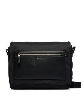 Calvin Klein Calvin Klein Torbica Ssnl Raised Logo Flap Messenger LV04D3501G Crna