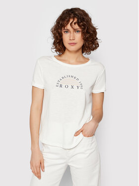 Roxy Roxy T-shirt Oceanaholic ERJZT05354 Bianco Relaxed Fit