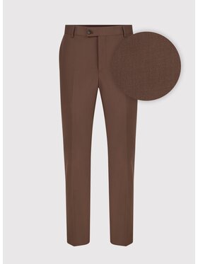 Pako Lorente Pako Lorente Spodnie garniturowe P24SF-6G-022 Brązowy Slim Fit