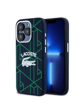 Lacoste Lacoste Etui na telefon Apple iPhone 15 Pro Granatowy