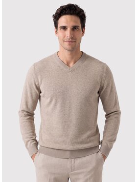 Pako Lorente Pako Lorente Sweter P26WB-2X-003 Beżowy Straight Fit