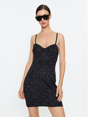ROTATE ROTATE Coctailkleid Lace 111030100 Schwarz Slim Fit