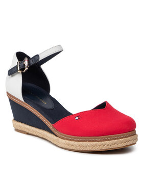 Tommy Hilfiger Tommy Hilfiger Еспадрили Basic Closed Toe Mid Wedge FW0FW04787 Червен