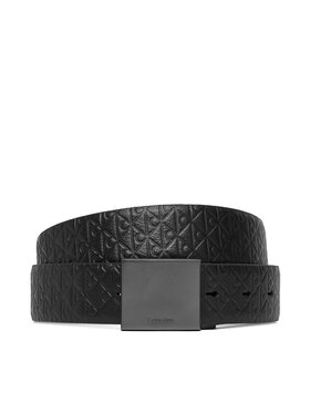 Calvin Klein Calvin Klein Pas Dress Plaque Pebble Aop 35Mm Ad LV04D7141G Črna